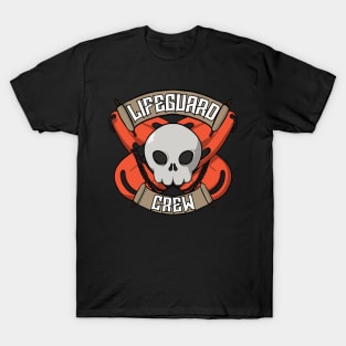 Lifeguards crew Jolly Roger pirate flag T-Shirt